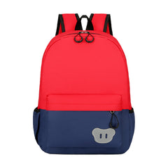 SYGA Kids Schoolbag, Breathable, Waterproof, Customized Logo Backpack For Kindergarten And Elementary School Students (Large Red With Dark Blue)