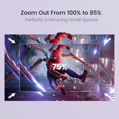 Portronics Beem 450 Smart LED Projector with 1080p Full HD Resolution, Built-in Streaming Apps (Netflix, Prime Video, Hotstar), 4000 Lumens, Screen Mirroring, 3 Watt Speaker, Bluetooth, Wi-Fi (White)
