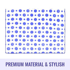 Kuber Industries Non-Woven Foldable Saree Covers With Zip|Polka Dots Wardrobe Organizer For Clothes|Transparent Window Keep 8 To 10 Saree|Suitable For Lehenga, Suit, Dress|Pack Of 9 (Blue & White)