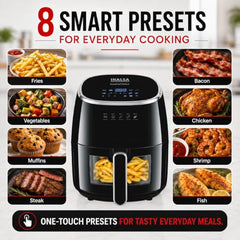 INALSA Stainless Steel Air Fryer,5.5 ltr & 1600 W,Non Toxic,SteelChef DW5.5