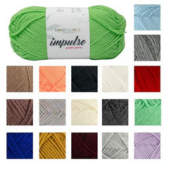 WOAFASHIONS - World of Arts Impulse Hand Knitting & Crochet Yarn, Premium Acrylic, 4 : Medium (Anchor Grey) (100gms / 3.5oz / 200mtr / 218yds)