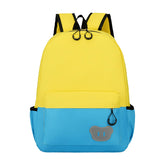SYGA Kids Schoolbag, Breathable, Waterproof, Customized Logo Backpack For Kindergarten And Elementary School Students (Large Yellow With Lake Blue)