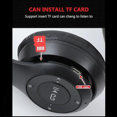 iCall Latest P47 Wireless iC-09 Headphone with Mic & SD Card Slot Bluetooth Headset