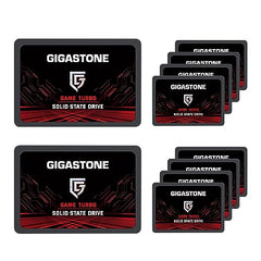 GIGASTONE SATA SSD 128GB (10-Pack) 2.5 inch SSD 520MB/s Upgrade Laptop PC Memory and Storage PS4 HDD Replacement 2.5" Internal Solid State Hard Drives SATA III SLC Cache 3D NAND Game Turbo Performance