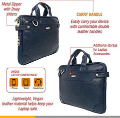Zipline Laptop bags for men office use | Faux Leather Laptop Bag for Man - Fits 14/15.6/16 inch Laptop, Macbook, Macbook Pro Messenger Bags for Mens (1-Tan Bag)
