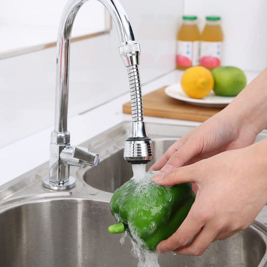 SYGA Kitchen Tap Spray Head Kitchen Faucet Extender Universal Faucet Spray Head Adapter Accessories 360? Swivel Adjustable Nozzle Sprayer for Bathroom Toilet Nozzle Filter Adapter- Long Headed, 14cm