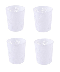 SYGA 4 Pieces Plastic Round Shape Storage Pen Holder_White
