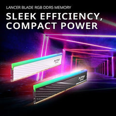 ADATA XPG Lancer Blade RGB 16GB (1 x 16GB) DDR5 6000MHz CL36 Desktop Memory RAM – Black | Gaming U-DIMM Memory Module | Intel & AMD Compatible (White)