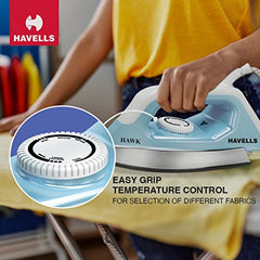 Havells Blaze Dry Iron 2 KG Heavy Weight Dry Iron| 1250W| American Heritage Non-stick Coated Sole Plate For Smooth Gliding & Long Life| Aerodynamic Design| 2 Year Manufacturer Warranty (Black)