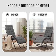 DADDY COOL Multipurpose Extra Long Rocking Chair Cushion for Outdoor and Indoor/Chair pad for Home & Office Chair Filling 18 x 50 Inch Pack of 1 Dark Green (Only Cushion)