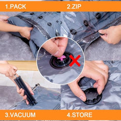 GONGSHI Plastic 24 Pack Vacuum Storage Bags with Electric Pump, (5 Jumbo, 5 Large, 5 Medium, 5 Small, 4 Roll Up Bags) Space Saver Bag for Mattress, Blanket, Duvets, Comforters,Travel, Transparent