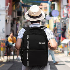 Safari Quill Large Laptop Backpack 26 Ltrs Water Resistant Fabric - Black