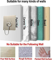 AMIQUS 10 Pcs Hevy Duty Self Adhesive Hook for Hanging Kitchen Item and Other Stainless Steel, Gold Waterproof, Strong Towels, Keys, Utensils,Robes Double-Sided Transparent (Double Claw V Shape)