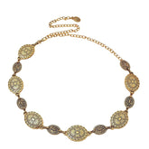 SYGA Women's Metal Waist Chain Retro Popular Bohemian Ethnic Style Dress Shirt(Gold)