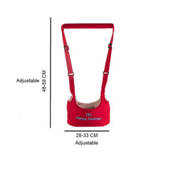 SYGA Handheld Baby Walker with Harness, Adjustable Walking Assistant Helper for Infant Child (Age 6 Months to 24 Months),Stand Up and Learn Walking, Red