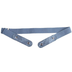 SYGA Jeans Belt Elastic Women's Punch-Free Decoration Buckle Style Lazy Belt,Blue
