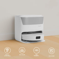 EZYLIFE Flow 300 Robot Vacuum 2025 New Launch| 8000Pa Suction | Auto Mop Wash & Hot Air Dry | Anti Tangle Brush 4..0 | Multi Floor Mapping | 10mm Mop Lift for Carpet | 3500+ sq ft