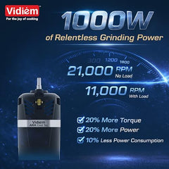 Vidiem Vstar Adc Blu Mixer Grinder 717 A|750 Watts|5 Jar In-1 Juicer|5 Leakproof Jars With Self-Lock, Wet And Dry, Chutneys & Curries|ABS Body|5 Year Warranty On Motor & 2 Year Product Warranty, Blue