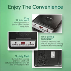 Longway Ace IC 2000 W Induction Cooktop (Black, Push Button)