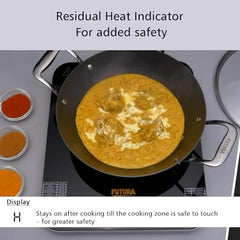 Hawkins Futura Single Induction Hob, 2000-W Cooktop with 20 Power Settings, Precise Time Setting Intervals, Child Lock, Black (FIC1A1)
