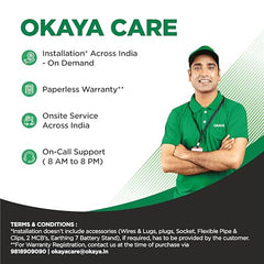 Okaya Inverter with Battery Combo for Home, Office & Shops | ATSW 1700 12V Pure Sine Wave Inverter 1450VA with 36 Months Warranty & OPSJT19048 160Ah Battery with 48 Months Warranty