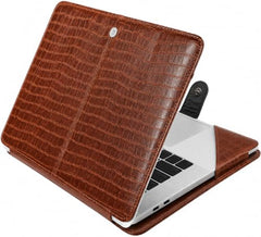 Flausen Croco Laptop Case Cover for Acer Aspire Lite Al15-52 15.6 Inch, Brown