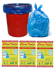 Clean India - Plastic Garbage Bags|6 Packs Of 30 Pcs | 19X21 Medium Disposable Garbage Trash Waste Dustbin Bags Of 54Cm X 48Cm (Ci19210008) - 180 Count