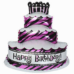SYGA Cute Birthday Party Balloons Set - Happy Birthday Letters Balloons and Birthday Celebration Balloons Supplies Birthday Party Decoration Kits for Birthday (Pink)