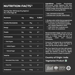 Nutrabay Pure Series Micronised Creatine Powder Monohydrate, Pre/Post Workout Bodybuilding, Crossfit Supplement, 250 g (Unflavoured)