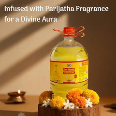 Om Shanthi POOJA MADE PURE Cycle Pure Om Shanthi Puja Oil, Blend Of 5 Puja Oils With Jasmine Fragrance for Daily Puja, Festivals - Pack Of 2 (1 litre per Pack)
