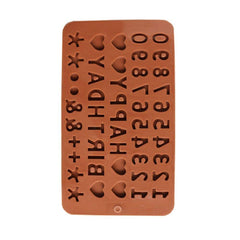 SYGA Small Silicone Happy Birthday & Numbers Shape Chocolate Jelly Candy Mold, Cake Baking Mold, Bakeware Mould