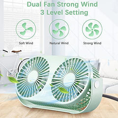 Hoteon Table Fan, USB High Speed Desk Fan with Dual Modes, 3 Speeds, Gray