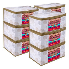 Kuber Industries Clothes Organizer For Wardrobe (Pack of 3 Each) 2-in-1 Combo Storage Organizer For Saree and Blouse - Dress Organizer For Wardrobe - Saree Covers With Zip (Maroon)