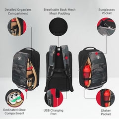 URBAN TRIBE Fitpack Pro Laptop Backpack (15.6 Inch) with Shoe Compartment Multipurpose Bag for Men and Women |35 litres | (Camouflage), m