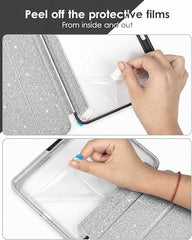 ProElite Case for iPad Air 11 Inch M4/M3/M2 2026/2025/2024, iPad Air 10.9 inch 5th/4th Gen & iPad Pro 11 inch 4th/3rd Gen 2022 case Cover, Transparent Smart Flip Cover with Pencil Holder, Lavender