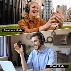 OneOdio Wireless Bluetooth Headphone, Minimum Latency for Gaming, DJ Mixing (Clear)