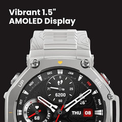 Amazfit T-Rex 3 Smartchoice Outdoor Rugged Military 48mm smart Watch Built in GPS, 27 Days Battery Life, Offline Maps, 2000 Nits Brightness, 10 ATM, AI Coach, for iOS & Android (Onyx)