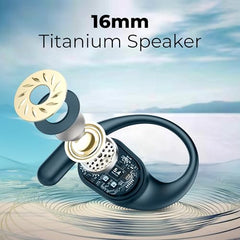 truke Newly Launched Buds Infinity Open Ear Wireless Earbuds with 70Hours of Playtime, 16mm Titanium Speaker, Quad Mic PureVoice™ ENC for Clear Calls, Dual Pairing, Fast Charging OWS - Royal Blue