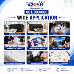 KOSH T664 Refill Ink Compatible for Epson L130, L310, L361, L380, L405, L565, L365, L485, L220, L360, L130, L130 and L380 Printers (4, Black Pack of 4)