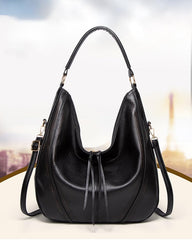 SYGA PACK OF 2 Women's Shoulder Cross-Border Large Capacity Hobo Bag with Wristlet(BLACK)