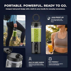 Kilig Vortex Blitz Portable Blender, Sip-Ready Jar Design, 470ml BPA-Free, USB-C Rechargeable, 3 Modes (Blend, Smoothie, Crush), 6 Blade system