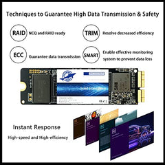 Dogfish 256GB SSD for MacBook Air A1369 A1370, Solid State Drive Capacity Upgrade for 2010 2011 MacBook Air A1370(EMC 2393/2471), A1369(EMC 2392/2469) (OS Pre-Installed)