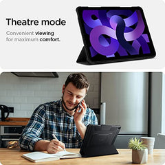 Spigen Flip case for iPad Air 11 inch M4 (2026), iPad Air 11 inch M3/M2 (2025-2024), 10.9 inch 5th/4th Gen (2022/2020), Trifold, Pencil Holder, Full Cover(Liquid Air Folio) - Black