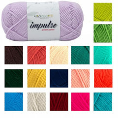 WOAFASHIONS - World of Arts Impulse Hand Knitting & Crochet Yarn, Premium Acrylic, 4 : Medium (Anchor Grey) (100gms / 3.5oz / 200mtr / 218yds)