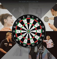 SYGA Double Faced Flock Printing Thickening Family Game Dart Board with 6 Needle (17 Inch)