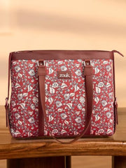 ZOUK Office Bag | Stylish Bags for Office Use | Laptop Bag 15.6 inch | Stylish Tote for Office Use | Purse for Women | Vegan Leather Handbag | Daily & Travel Use | Multicolor Mandala Print