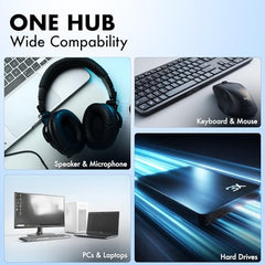Type C 14 in 1 Wozoyo Docking Station, PD 100W, 2X4K@60Hz HDMI,4K DisplayPort, 2XType-C 10Gbps, USB 10Gbps, Gigabit Ethernet, AUX Port,Universally Compatible Thunderbolt 4,macOS,Windows,Android & iOS