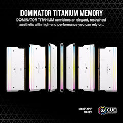 CORSAIR Dominator Titanium RGB DDR5 64GB (2x32GB) DDR5 Up to 6000MHz CL30 AMD EXPO Intel XMP iCUE Compatible Computer Memory – Grey (CMP64GX5M2B6000Z30)