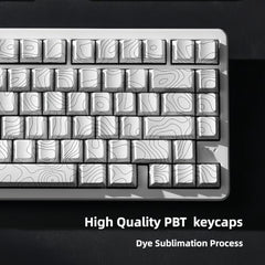 dagaladoo Cute PBT keycaps,Coffee Cat, XDA Profile Keyboard Keycaps