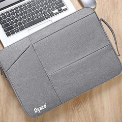 Dyazo 15-15.6 Inch Laptop Sleeve Case | Water Resistant Cover with Charger Pouch & Three Front Pockets | Compatible for Dell, HP, MacBook, Lenovo, Acer, Asus & All Other Notebooks (Black)